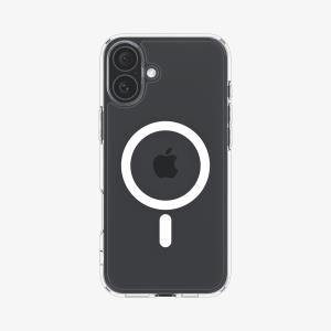 iPhone 16 Plus Case Crystal Hybrid MagFit White