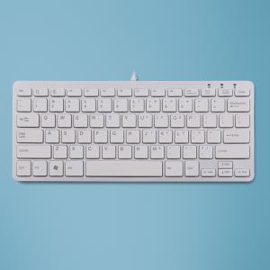 Compact Keyboard - White/ Silver - Qwerty Us