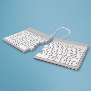 Split Break Ergonomic - Keyboard - Wireless - White - Qwerty Es